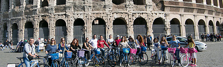 Rom med cykel eller vespa